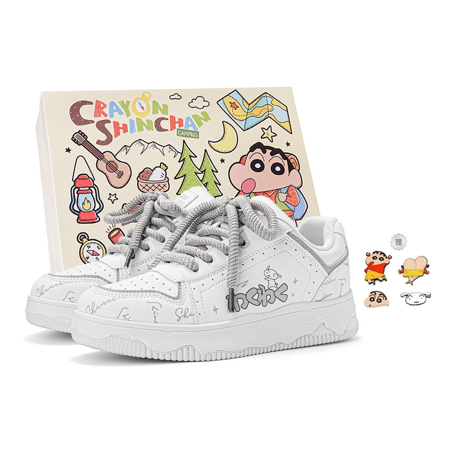 Crayon Shinchan Низкие скейтерские кроссовки унисекс цвет слоновая кость белый плюс 2 случайных капельных подвески, цвет Ivory White+2 Random Drip-Molded Charms
Crayon Shinchan Низкие скейтерские кроссовки унисекс цвет слоновая кость белый плюс 2 случайных капельных подвески, цвет Ivory White+2 Random Drip-Molded Charms