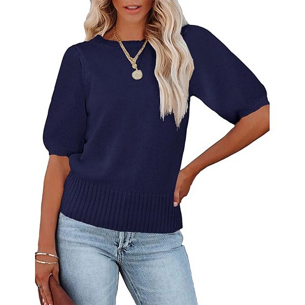 Женский легкий летний топ с коротким рукавом и круглым вырезом Seoria, Navy Blue B
Женский легкий летний топ с коротким рукавом и круглым вырезом Seoria, Navy Blue B