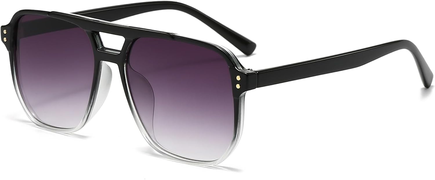 Солнцезащитные очки-авиаторы EYLRIM в стиле ретро для женщин и мужчин. Классическая квадратная оправа в стиле 70-х. Винтажные солнцезащитные очки, A5 Black/Grey Gradient
Солнцезащитные очки-авиаторы EYLRIM в стиле ретро для женщин и мужчин. Классическая квадратная оправа в стиле 70-х. Винтажные солнцезащитные очки, A5 Black/Grey Gradient