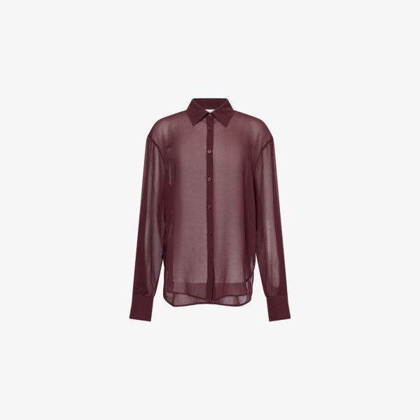 Рубашка Peri The Frankie Shop с закругленным подолом, бордовый
Рубашка Peri The Frankie Shop с закругленным подолом, бордовый