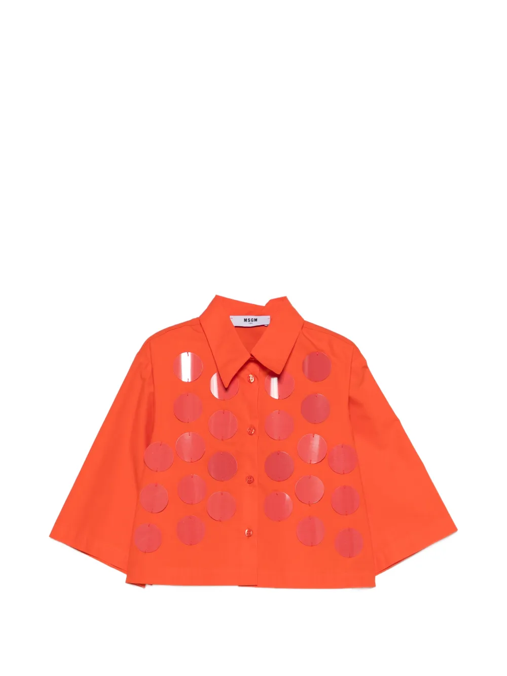 Рубашка, украшенная пайетками Msgm Kids, оранжевый
Рубашка, украшенная пайетками Msgm Kids, оранжевый