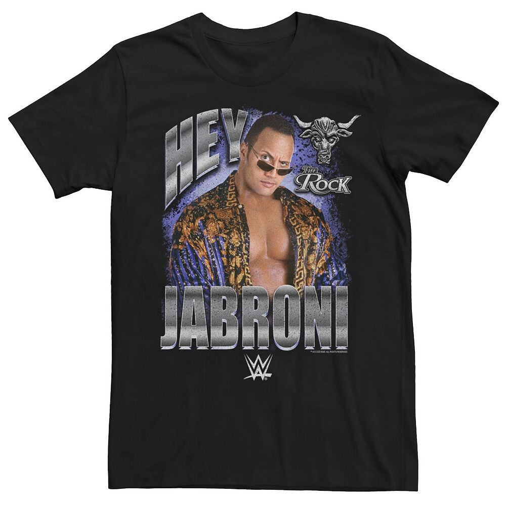 Мужская футболка с плакатом WWE Hey Rock Jabroni Licensed Character, черный
Мужская футболка с плакатом WWE Hey Rock Jabroni Licensed Character, черный