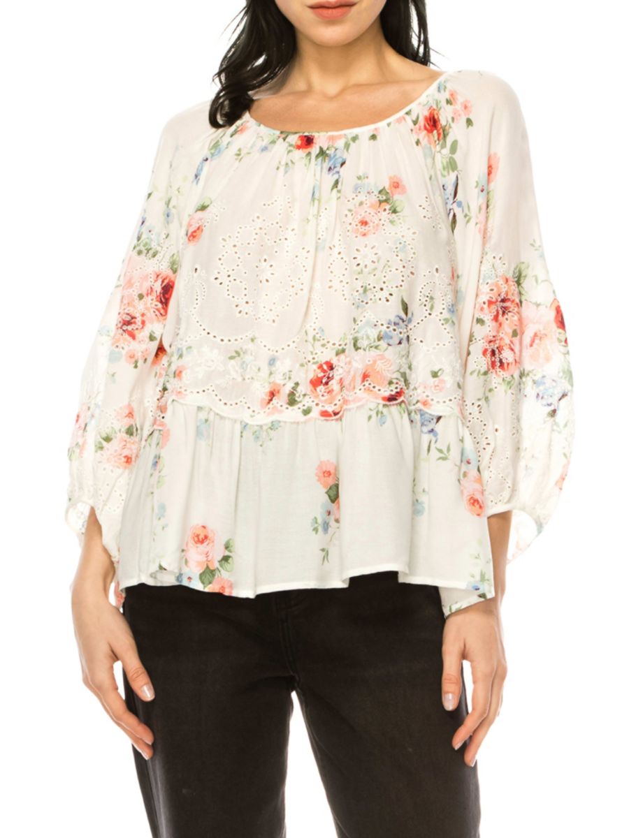 Топ с баской и цветочной отделкой A Collective Story, цвет Antique White
Топ с баской и цветочной отделкой A Collective Story, цвет Antique White