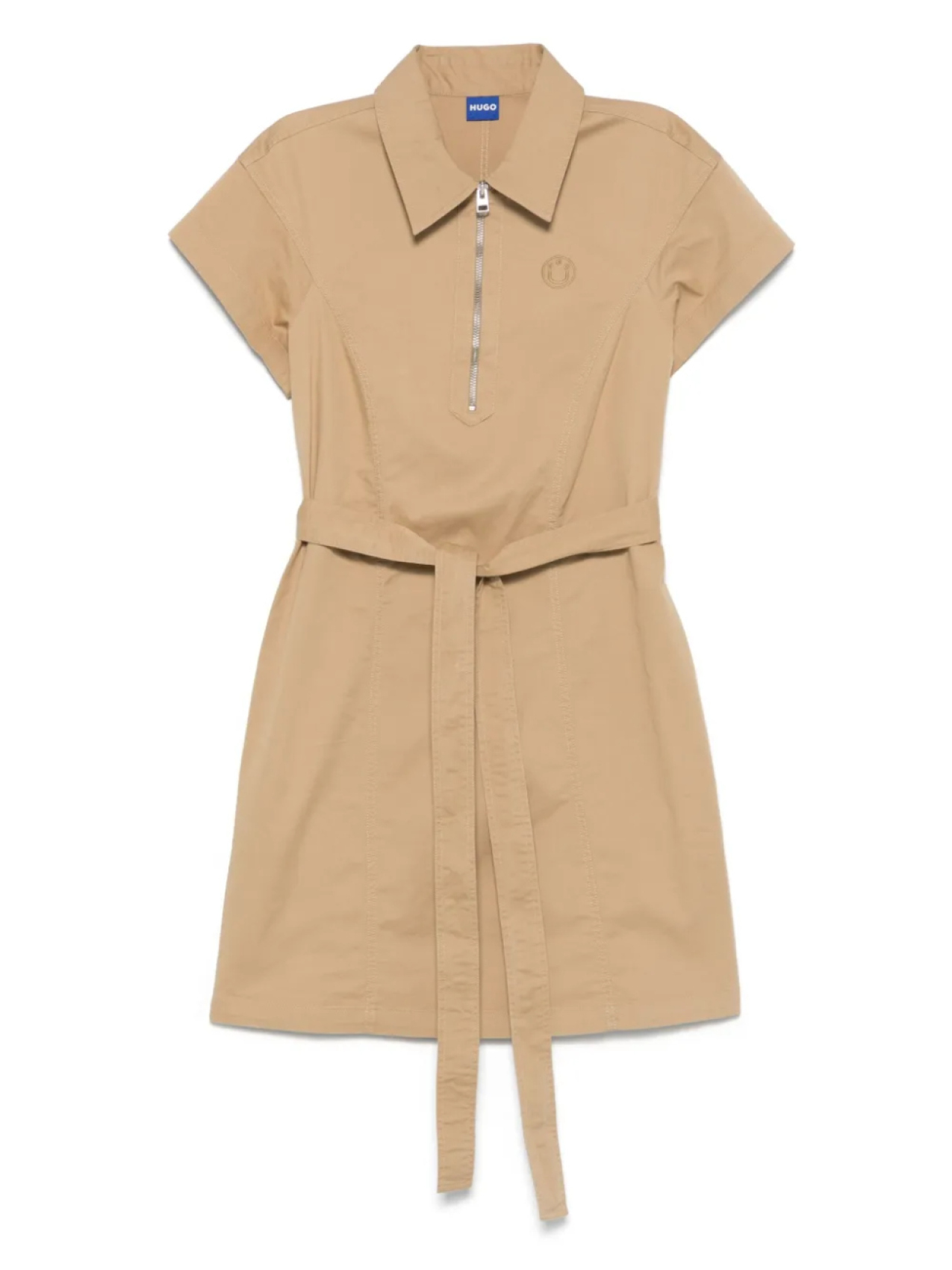 Платье мини с вышитым логотипом HUGO, нейтральный
Платье мини с вышитым логотипом HUGO, нейтральный