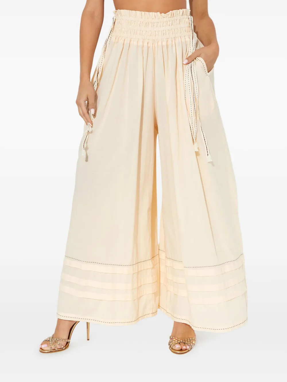 Палаццо Тэйтум с вышивкой Agua Bendita, бежевый
Палаццо Тэйтум с вышивкой Agua Bendita, бежевый