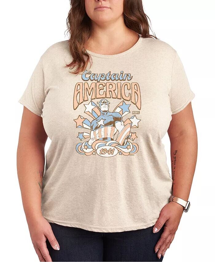 Футболка с круглым вырезом и принтом Капитана Америки большого размера Hybrid Apparel, коричневый/бежевый
Футболка с круглым вырезом и принтом Капитана Америки большого размера Hybrid Apparel, коричневый/бежевый