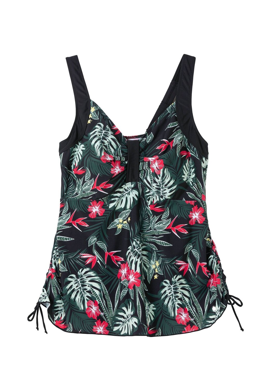 Топ танкини с тропическим принтом и рюшами по бокам Sheego, цвет Schwarz Gemustert
Топ танкини с тропическим принтом и рюшами по бокам Sheego, цвет Schwarz Gemustert
