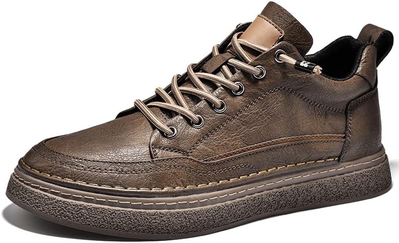 Мужские кожаные низкие кроссовки на шнуровке с незаметным увеличением роста, уличные, противоскользящие, легкие и удобные для ходьбы Elshtide, хаки
Мужские кожаные низкие кроссовки на шнуровке с незаметным увеличением роста, уличные, противоскользящие, легкие и удобные для ходьбы Elshtide, хаки