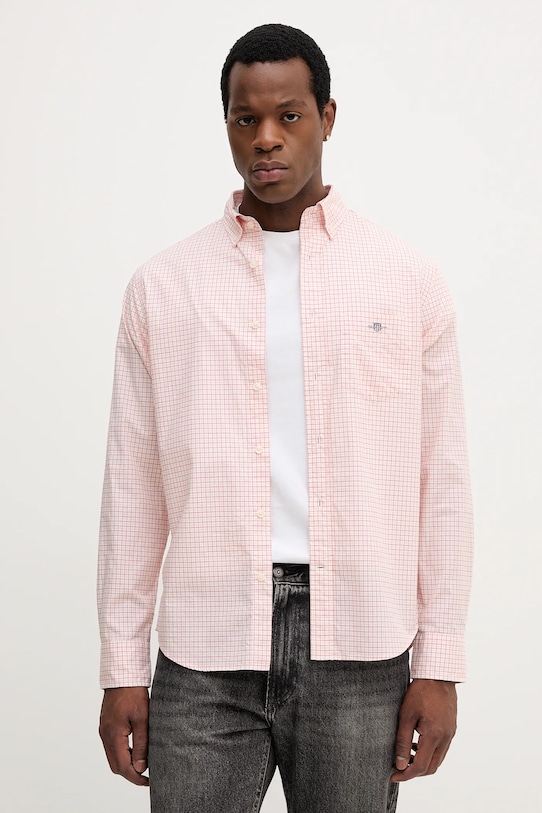 Хлопковая рубашка Gant, оранжевый
Хлопковая рубашка Gant, оранжевый