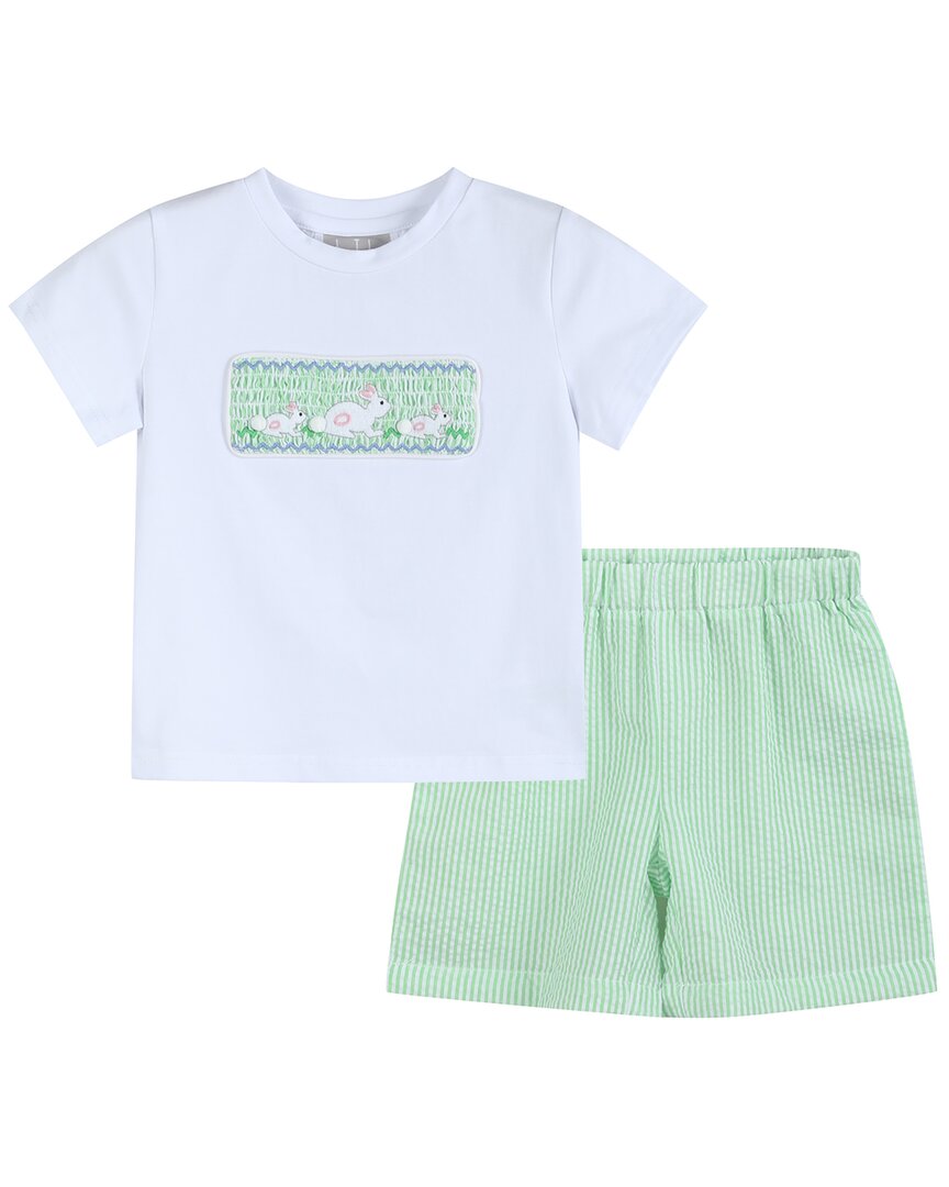 Комплект шорт из пике и рубашки с вышивкой Lil Cactus, зеленый
Комплект шорт из пике и рубашки с вышивкой Lil Cactus, зеленый