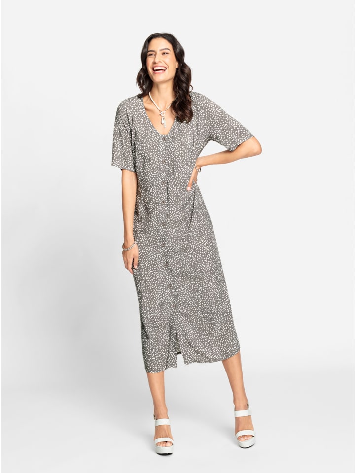 Платье с принтом в сером и белом цвете WITT WEIDEN
Платье с принтом в сером и белом цвете WITT WEIDEN