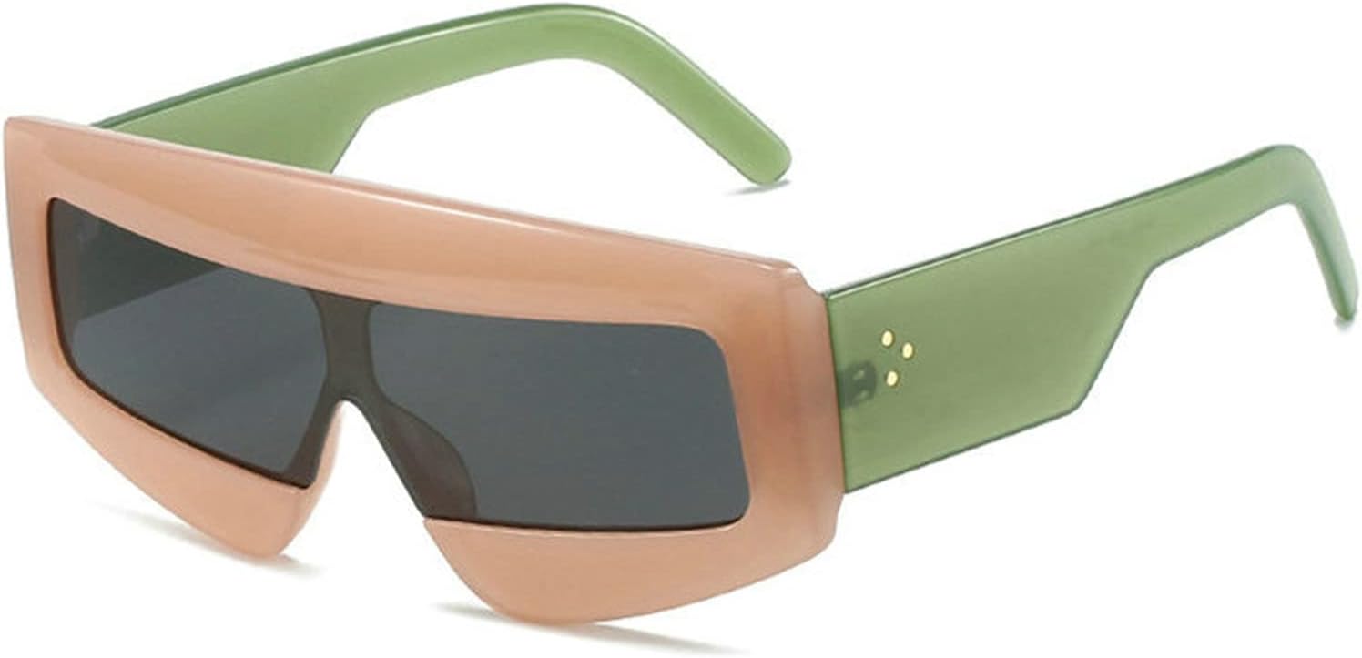 COTIA Модные солнцезащитные очки квадратной формы для женщин, винтажные, с большой оправой, увеличенные, с защитой от УФ-излучения UV400, мужские цельные солнцезащитные очки с заклепками, Pink
COTIA Модные солнцезащитные очки квадратной формы для женщин, винтажные, с большой оправой, увеличенные, с защитой от УФ-излучения UV400, мужские цельные солнцезащитные очки с заклепками, Pink