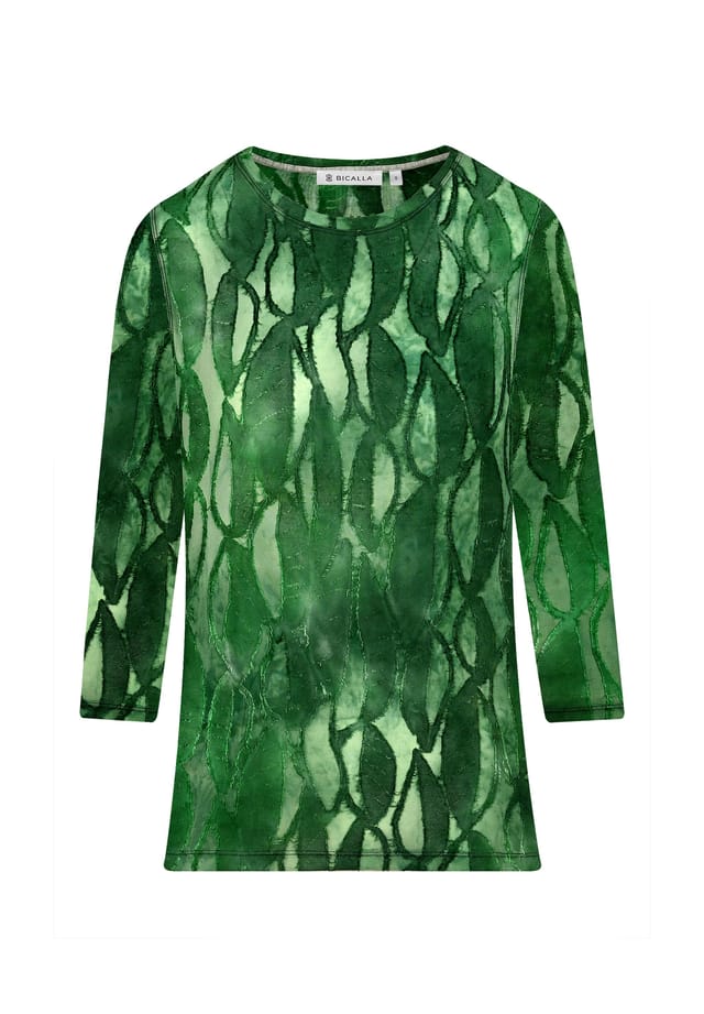 Рубашка с жаккардовым узором в виде листьев зеленого цвета Bicalla, зеленый
Рубашка с жаккардовым узором в виде листьев зеленого цвета Bicalla, зеленый