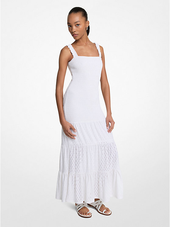 Платье макси с присборенным лифом и многоуровневым лифом Michael Kors, белый
Платье макси с присборенным лифом и многоуровневым лифом Michael Kors, белый