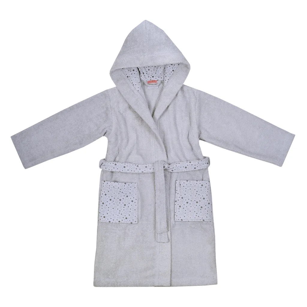 Детский халат Звезды с вышивкой, с карманами, пригодный для машинной стирки и сушки в сушильной машине Wörner, светло-серый
Детский халат Звезды с вышивкой, с карманами, пригодный для машинной стирки и сушки в сушильной машине Wörner, светло-серый