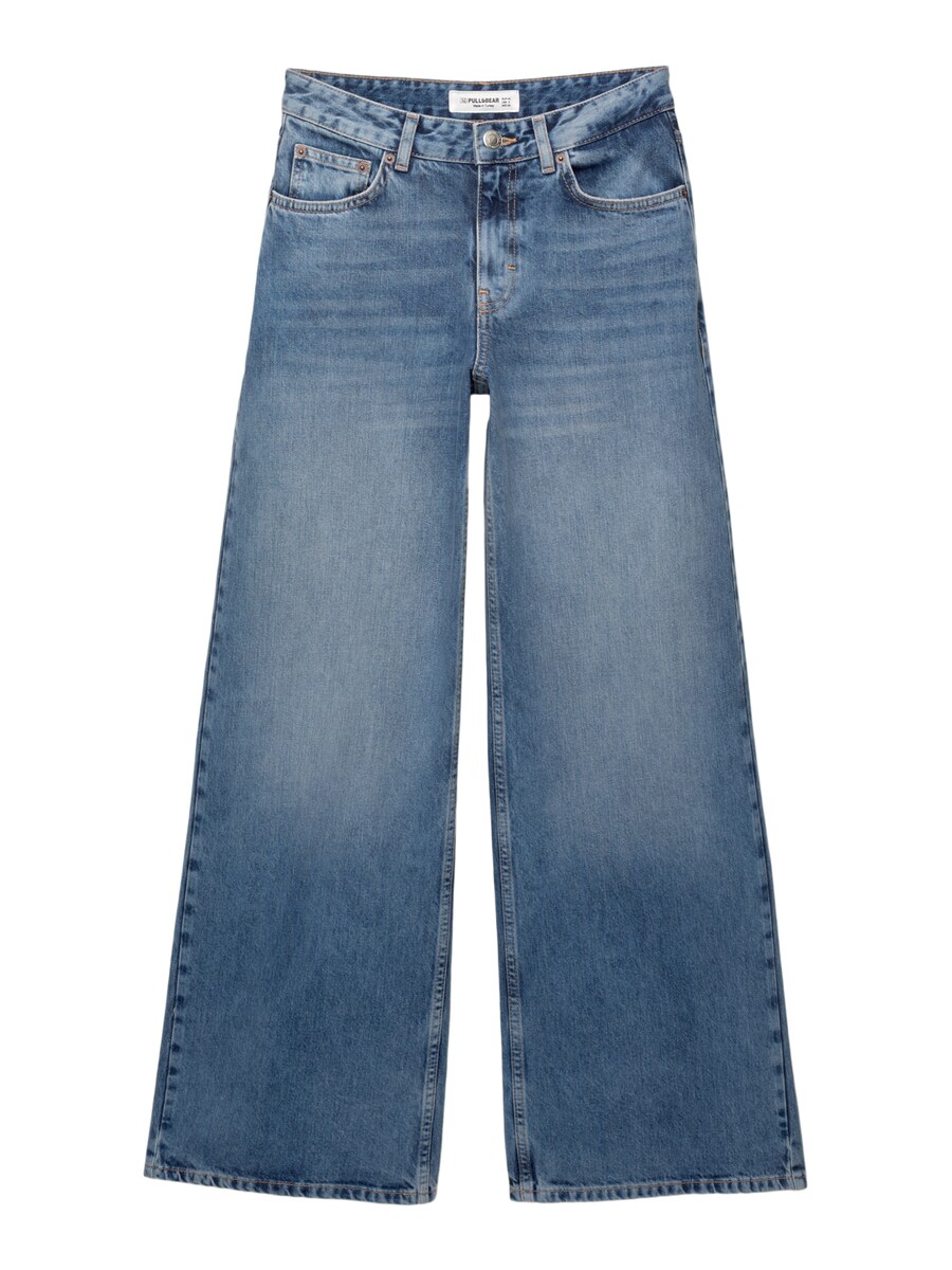Джинсы с широкими штанинами Pull&Bear, синий деним
Джинсы с широкими штанинами Pull&Bear, синий деним