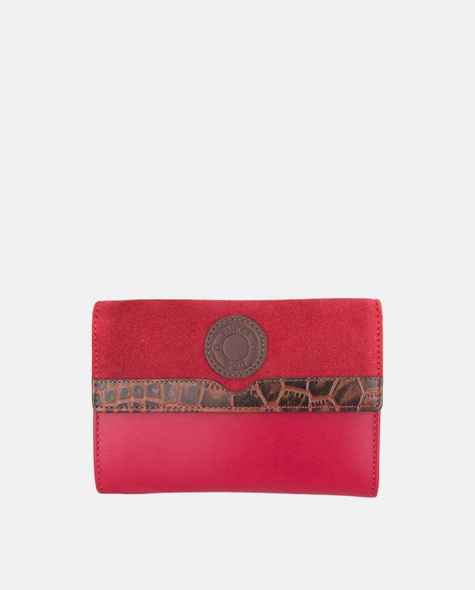 Средний женский кошелек YANCCI из красной кожи с сочетанием замши того же цвета и коричневой тисненой вставкой в виде кокоса на конце клапана Yancci
Средний женский кошелек YANCCI из красной кожи с сочетанием замши того же цвета и коричневой тисненой вставкой в виде кокоса на конце клапана Yancci