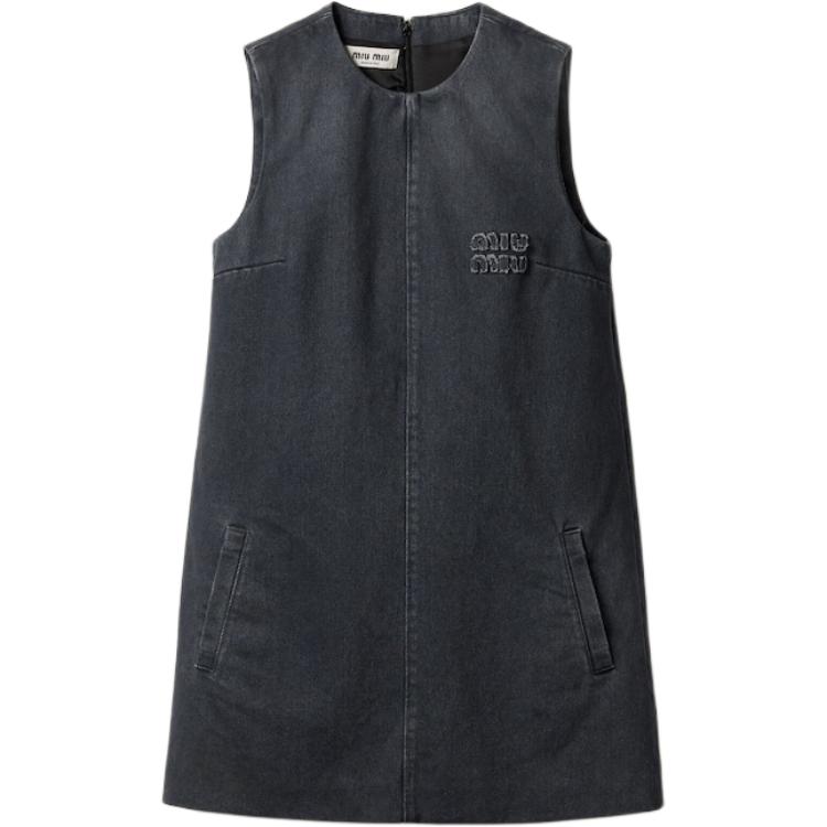 Женское серое платье без рукавов SS24 MIU MIU, серый
Женское серое платье без рукавов SS24 MIU MIU, серый