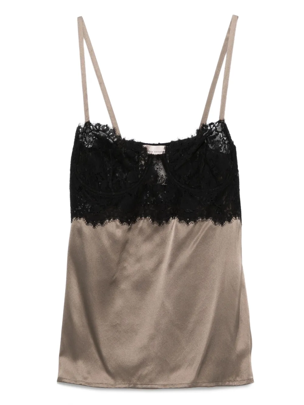 Шелковый топ с кружевной отделкой Semicouture, серый
Шелковый топ с кружевной отделкой Semicouture, серый