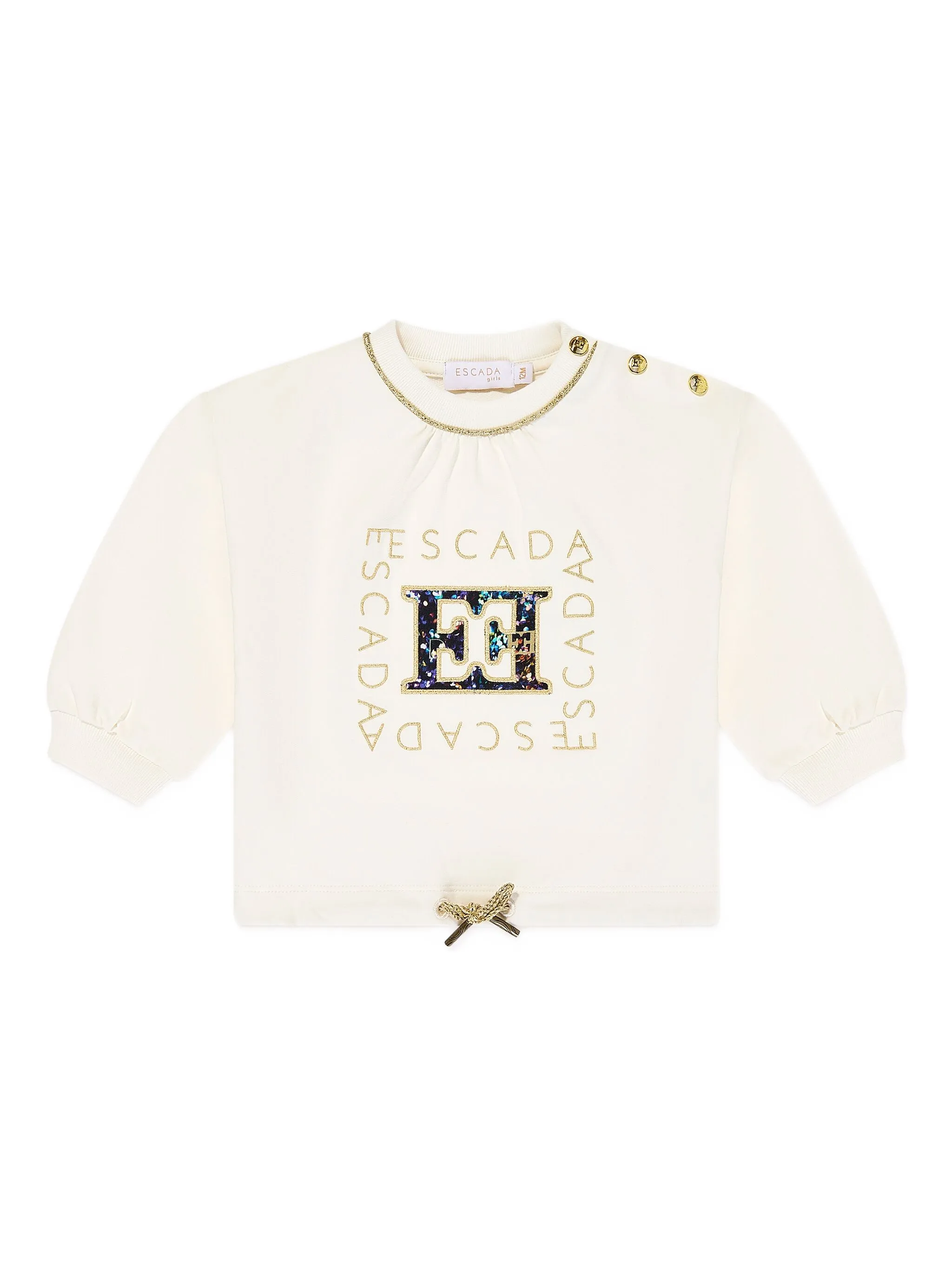 Топ с пайетками и логотипом Escada Kids, белый
Топ с пайетками и логотипом Escada Kids, белый