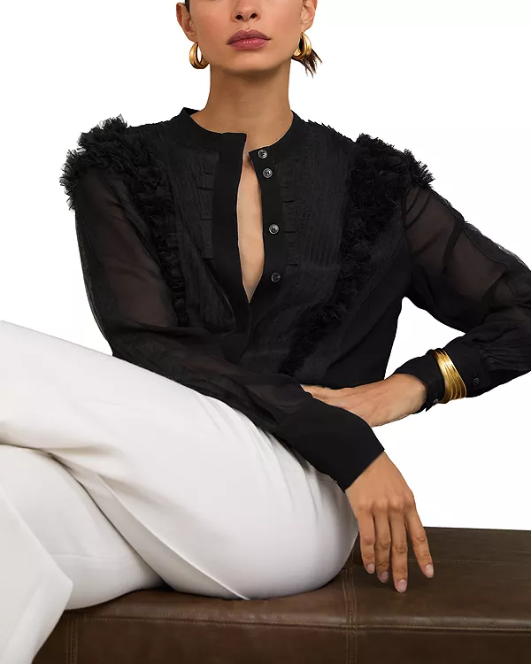 Блузка Gigi с вышивкой Reiss, черный
Блузка Gigi с вышивкой Reiss, черный