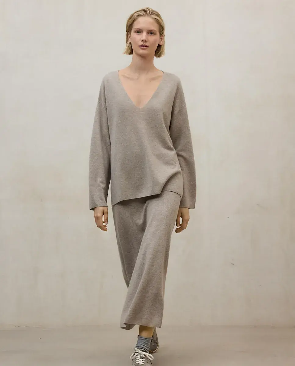 Прямая миди-юбка с эластичным поясом Ecoalf, бежевый
Прямая миди-юбка с эластичным поясом Ecoalf, бежевый