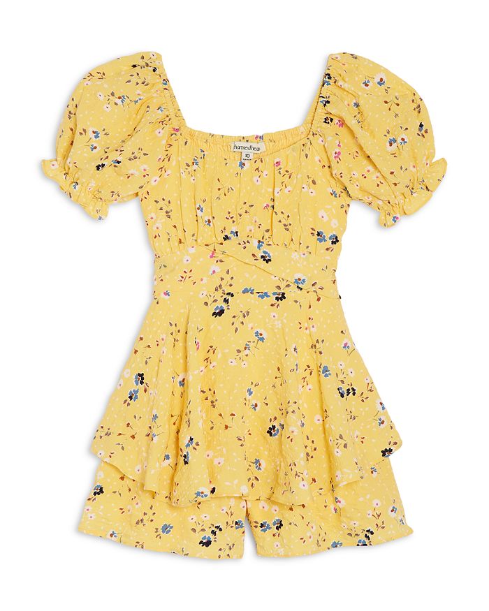 Детский ромпер с цветочным принтом и рюшами из крепа - для девочек старшего возраста Charmed Hearts, желтый
Детский ромпер с цветочным принтом и рюшами из крепа - для девочек старшего возраста Charmed Hearts, желтый