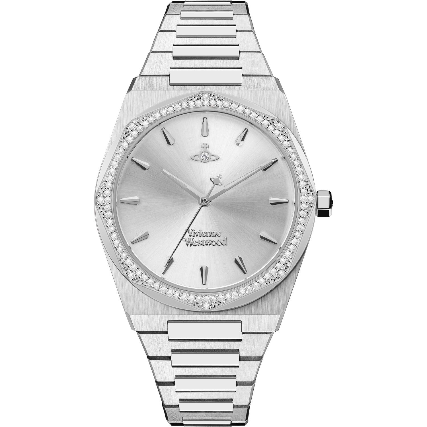 Часы на запястье с кварцевым механизмом, стальной браслет, 34 мм, серебристый циферблат, женские часы Vivienne Westwood 
Часы на запястье с кварцевым механизмом, стальной браслет, 34 мм, серебристый циферблат, женские часы Vivienne Westwood