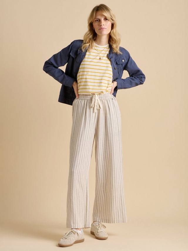 Широкие брюки в полоску Brakeburn, кремовый
Широкие брюки в полоску Brakeburn, кремовый