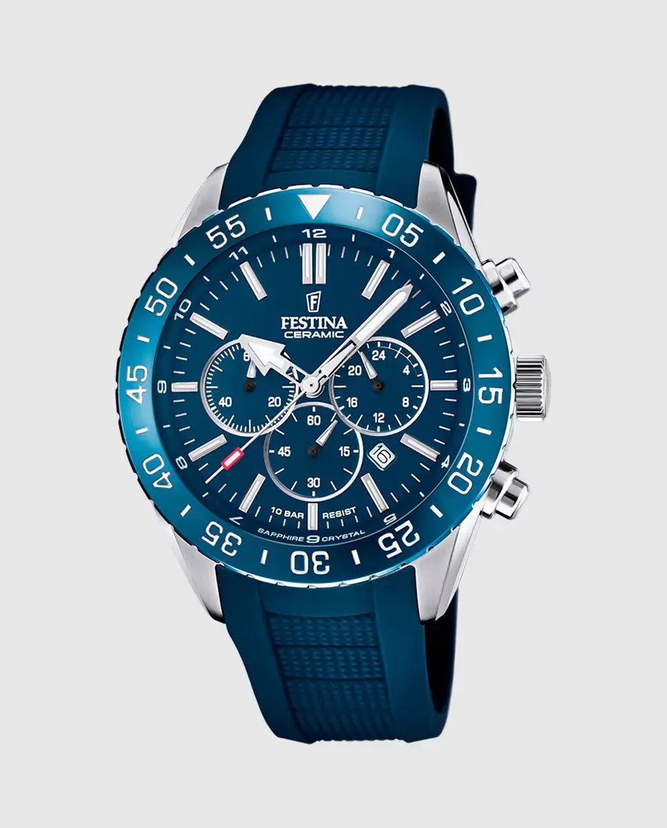 F20515/1 Мужские керамические синие резиновые часы Festina, синий
F20515/1 Мужские керамические синие резиновые часы Festina, синий