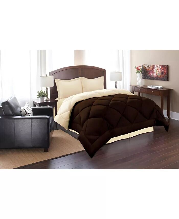 Двусторонняя альтернатива пуху, 2 шт. Комплекты одеял, Twin/Twin XL Elegant Comfort, коричневый
Двусторонняя альтернатива пуху, 2 шт. Комплекты одеял, Twin/Twin XL Elegant Comfort, коричневый