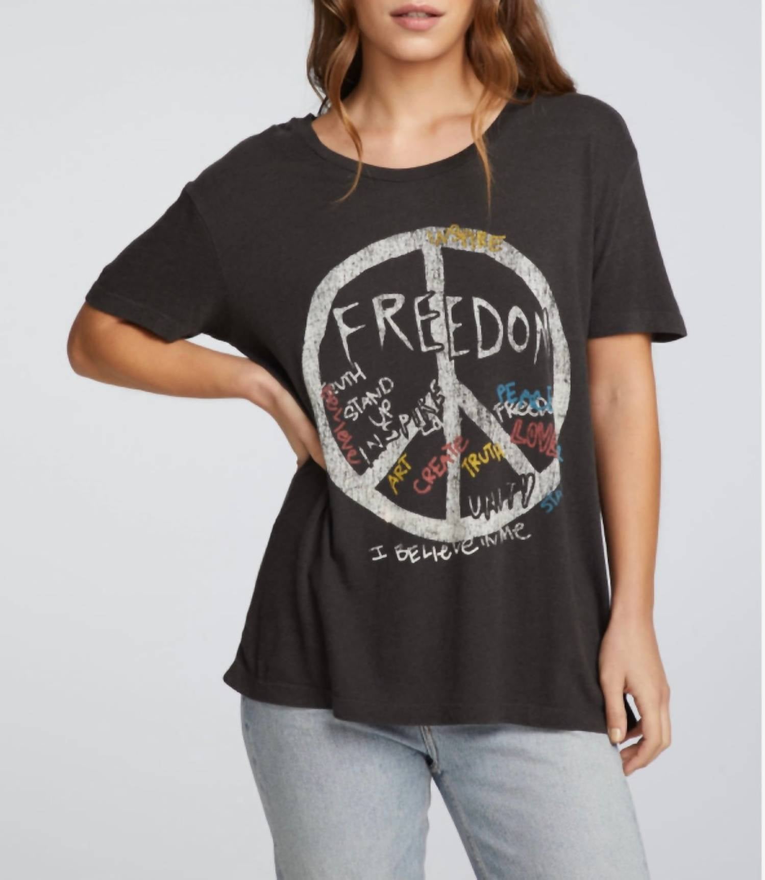 Chaser Футболка с коротким рукавом и графическим принтом в виде знака мира, черная, Черный, Chaser Футболка с коротким рукавом и графическим принтом в виде знака мира, черная
Chaser Футболка с коротким рукавом и графическим принтом в виде знака мира, черная, Черный, Chaser Футболка с коротким рукавом и графическим принтом в виде знака мира, черная