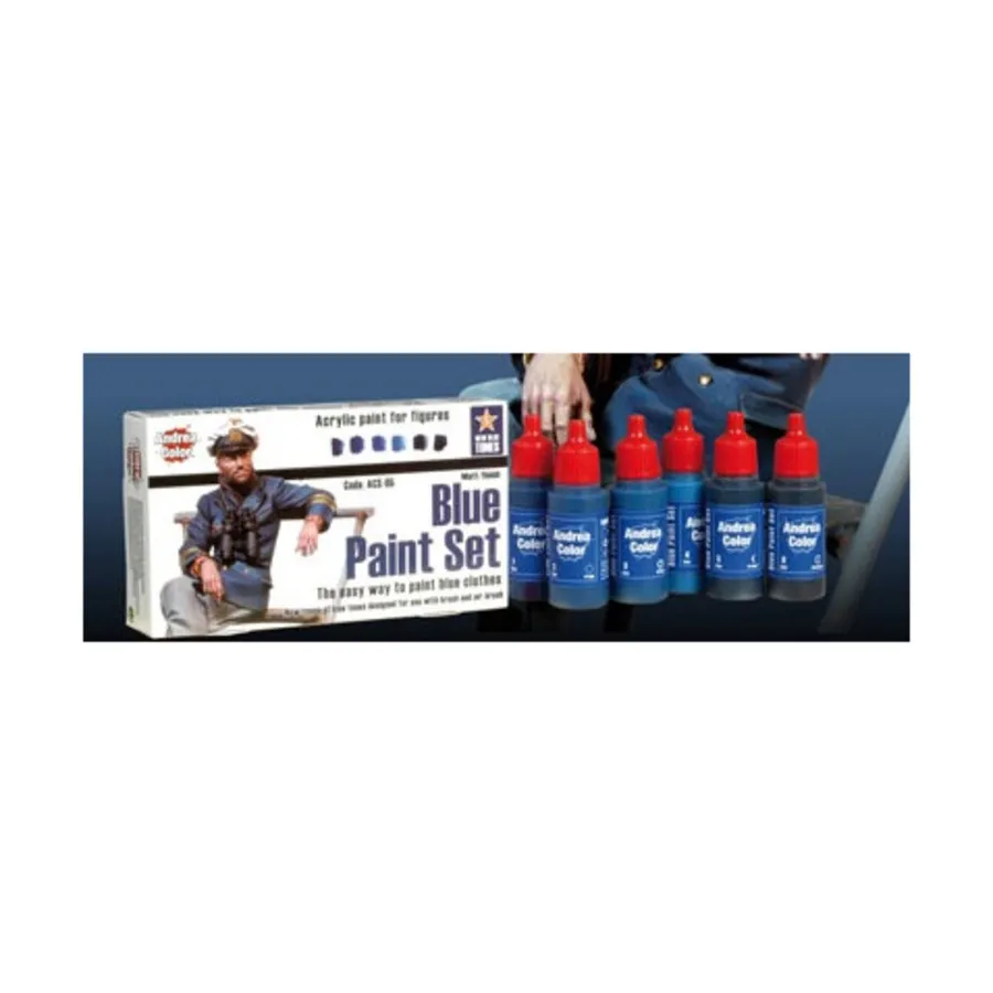 Набор синих красок, Andrea Color Paints - Paint Sets (Andrea Miniatures)
Набор синих красок, Andrea Color Paints - Paint Sets (Andrea Miniatures)