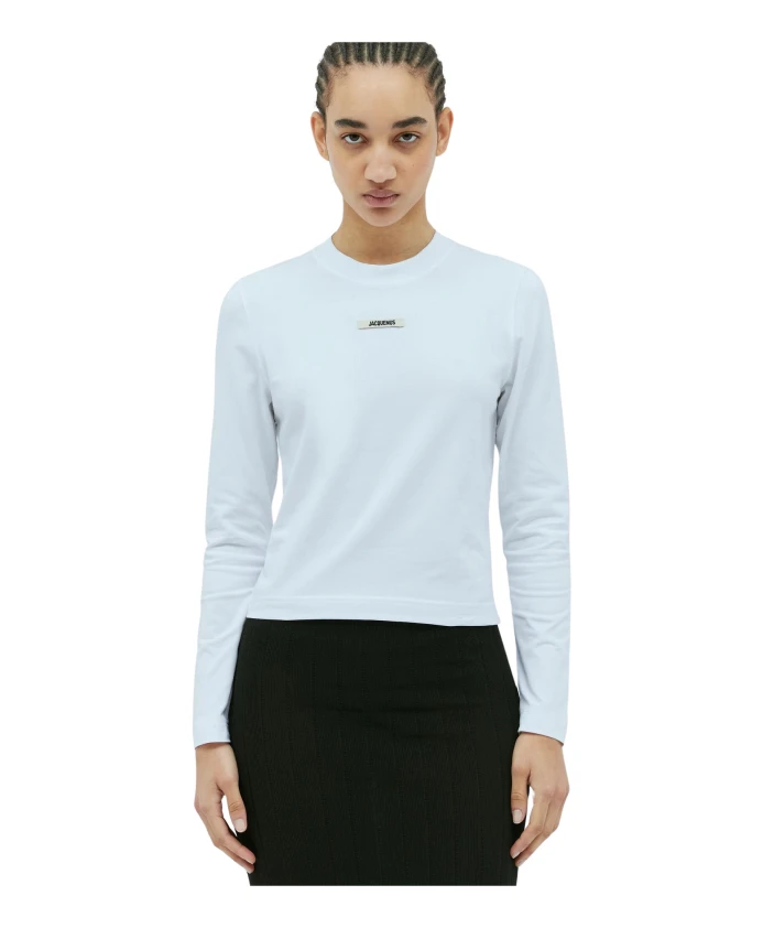 Футболка из грубой зернистой ткани Jacquemus, белый
Футболка из грубой зернистой ткани Jacquemus, белый