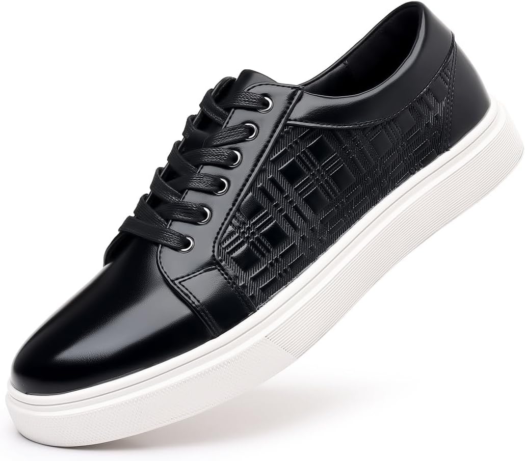 Мужские низкие кожаные кроссовки Santimon с классическим клетчатым узором, слипоны, черный
Мужские низкие кожаные кроссовки Santimon с классическим клетчатым узором, слипоны, черный