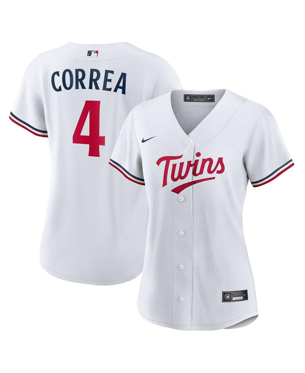 Женская белая майка игрока Carlos Correa Minnesota Twins Home Replica Player Nike, белый
Женская белая майка игрока Carlos Correa Minnesota Twins Home Replica Player Nike, белый