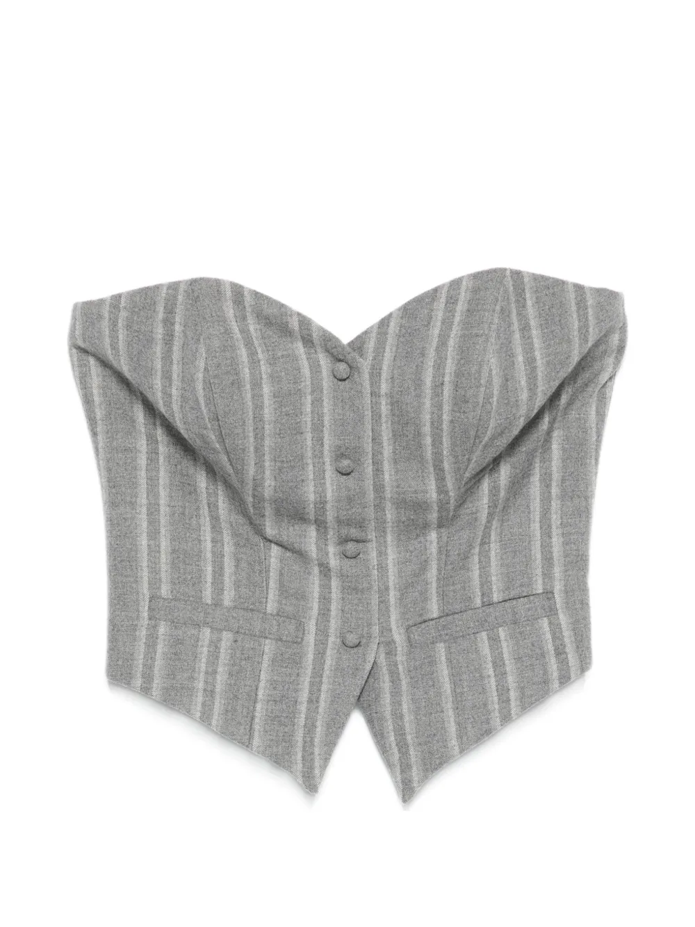 Полосатый шерстяной корсет Vestiaire d'un Oiseau Libre, серый
Полосатый шерстяной корсет Vestiaire d'un Oiseau Libre, серый