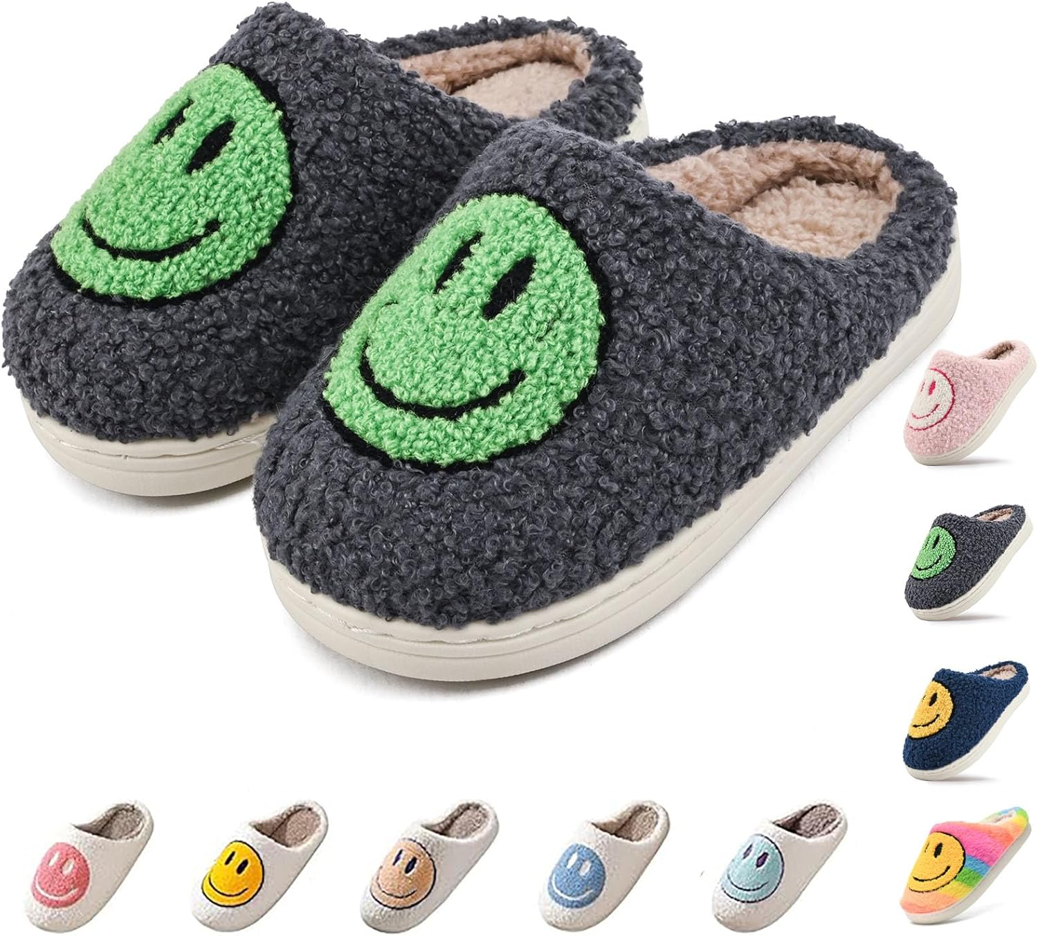 Милые детские плюшевые тапочки с улыбающимся личиком- нескользящие, теплые, для дома и улицы Soofylia, зеленый
Милые детские плюшевые тапочки с улыбающимся личиком- нескользящие, теплые, для дома и улицы Soofylia, зеленый