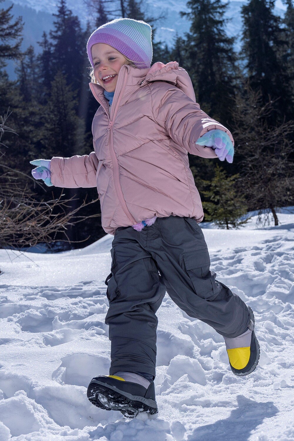 Холодная стеганая куртка Водостойкое зимнее пальто на молнии Mountain Warehouse, розовый 
Холодная стеганая куртка Водостойкое зимнее пальто на молнии Mountain Warehouse, розовый