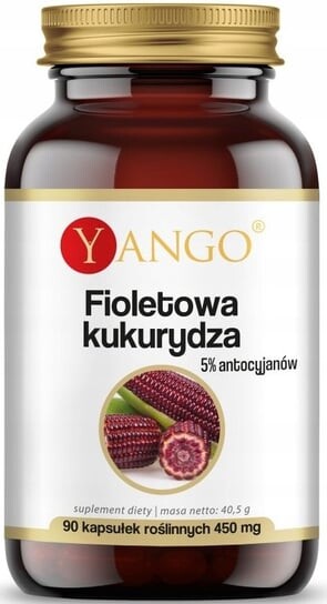 Yango, Фиолетовая кукуруза, 5% антоцианов, 90 капсул.
Yango, Фиолетовая кукуруза, 5% антоцианов, 90 капсул.