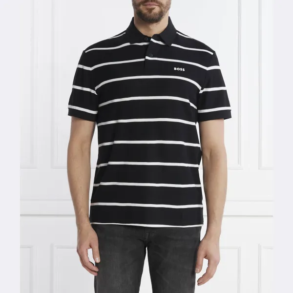 Рубашка-Поло стандартного кроя в спортивную полоску Boss, черный
Рубашка-Поло стандартного кроя в спортивную полоску Boss, черный