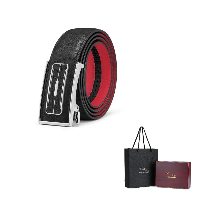 JAGUAR Классический мужской ремень из оленьей кожи черного цвета с автоматической пряжкой и красно-черным ремешком шириной 3,5 см, Black
JAGUAR Классический мужской ремень из оленьей кожи черного цвета с автоматической пряжкой и красно-черным ремешком шириной 3,5 см, Black