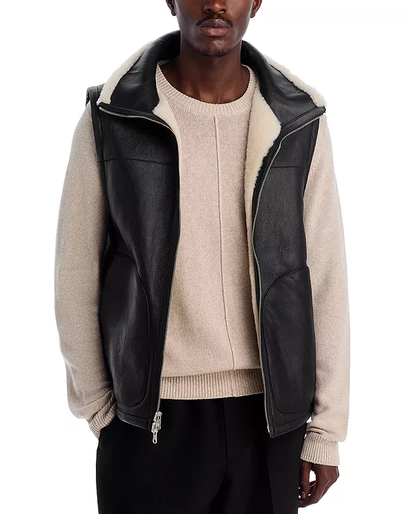 Жилет из овчины свободного кроя Helmut Lang, черный
Жилет из овчины свободного кроя Helmut Lang, черный