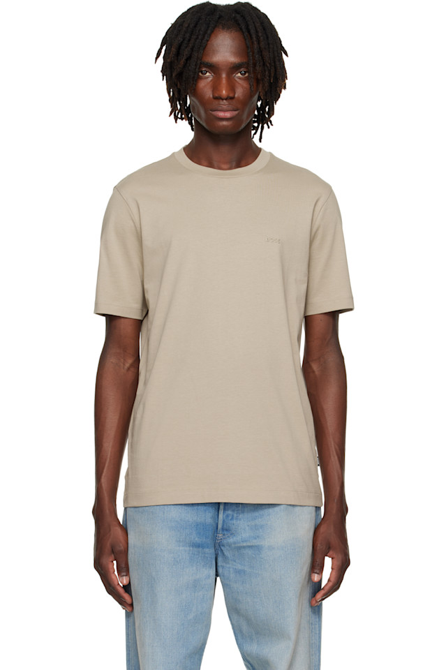 Хлопковая футболка с логотипом из джерси Boss, бежевый
Хлопковая футболка с логотипом из джерси Boss, бежевый