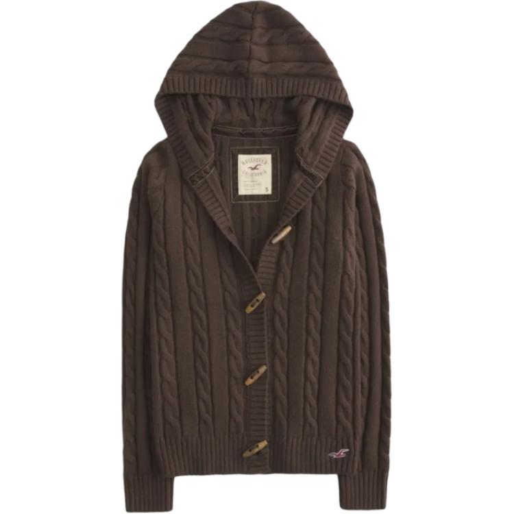 Hollister/ Трикотажная кофта женская коричневая с капюшоном Moderate
Hollister/ Трикотажная кофта женская коричневая с капюшоном Moderate
