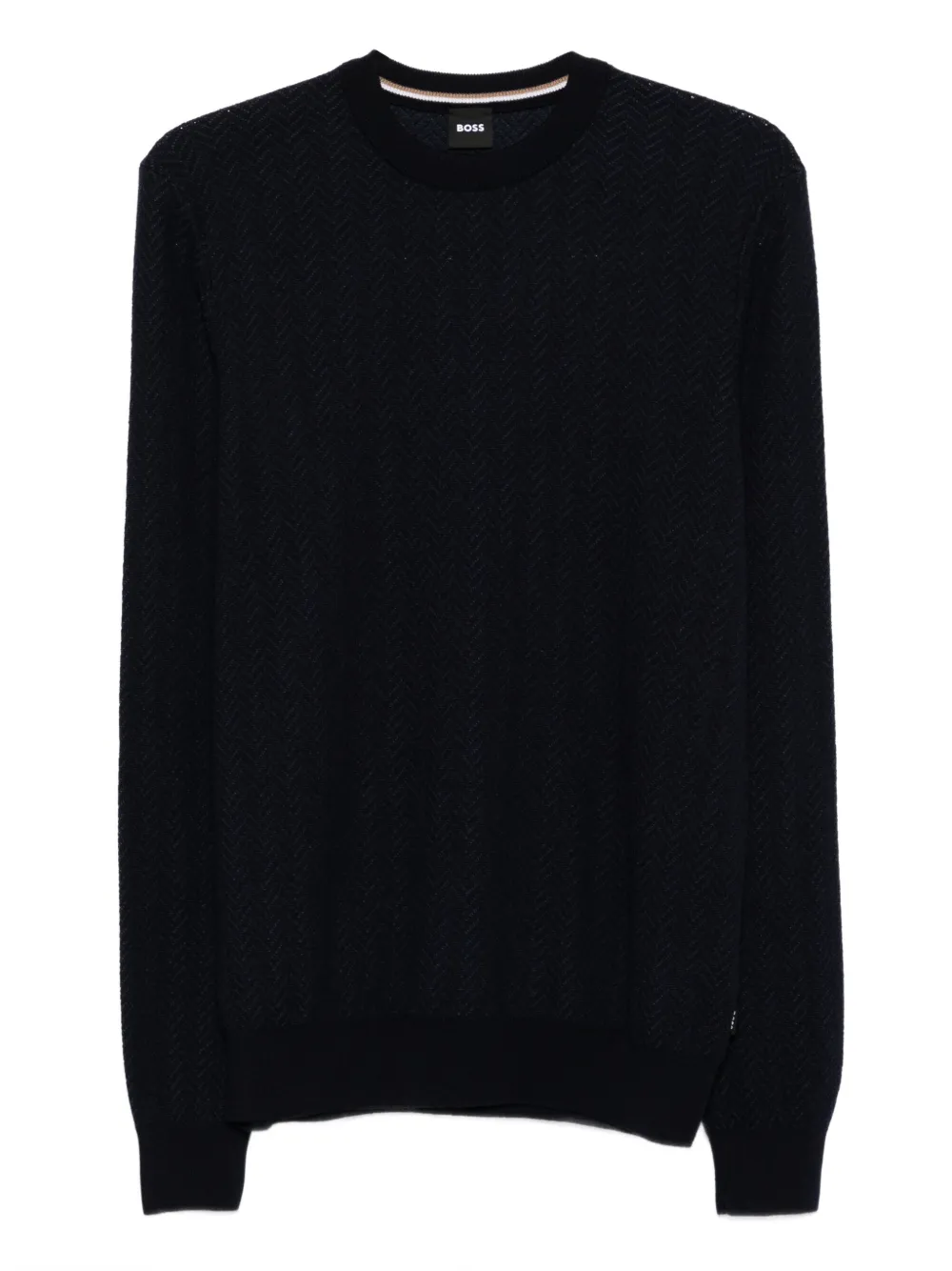 Свитер с узором в елочку BOSS, синий
Свитер с узором в елочку BOSS, синий