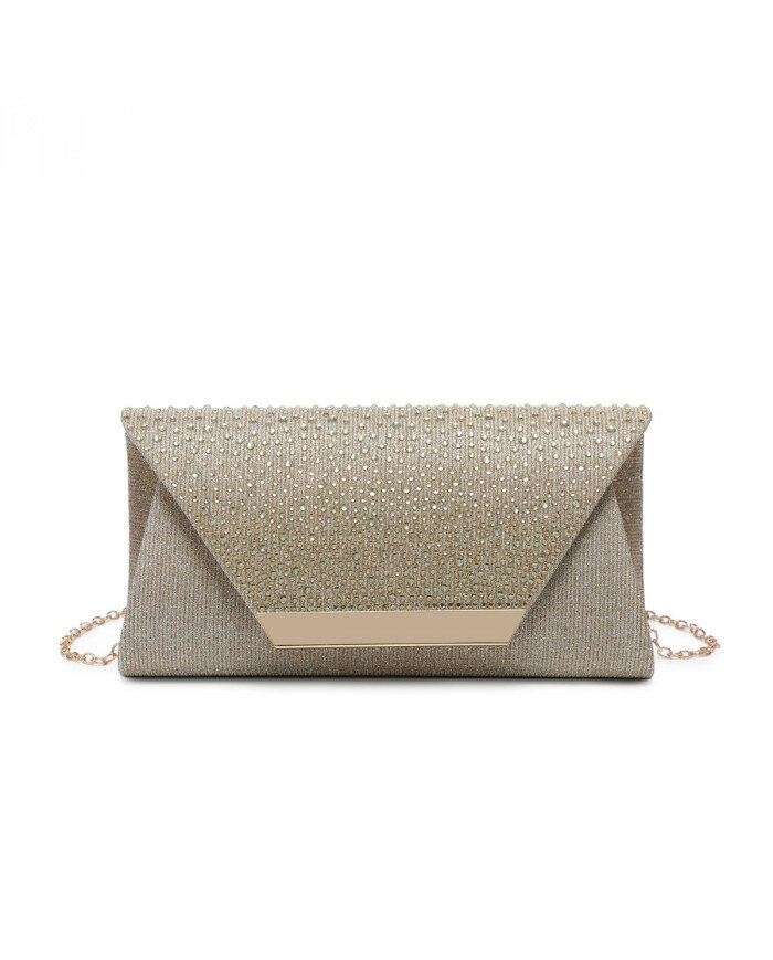 Блестящий клатч с откидной крышкой и клапаном Diamante JFY, металлик
Блестящий клатч с откидной крышкой и клапаном Diamante JFY, металлик