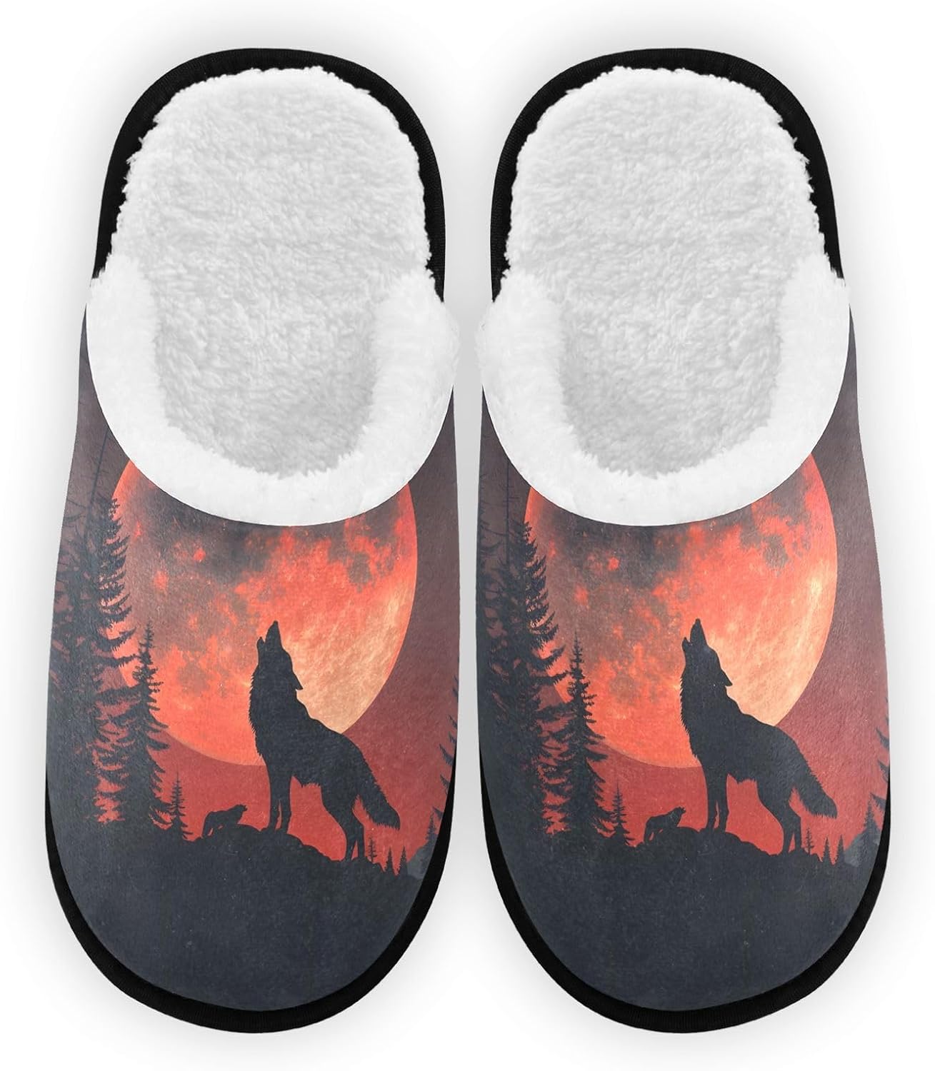 Мягкие тапочки FENOCHE Howling Wolf с красной луной для женщин и мужчин, теплые и удобные, для путешествий, спа, с нескользящей подошвой
Мягкие тапочки FENOCHE Howling Wolf с красной луной для женщин и мужчин, теплые и удобные, для путешествий, спа, с нескользящей подошвой