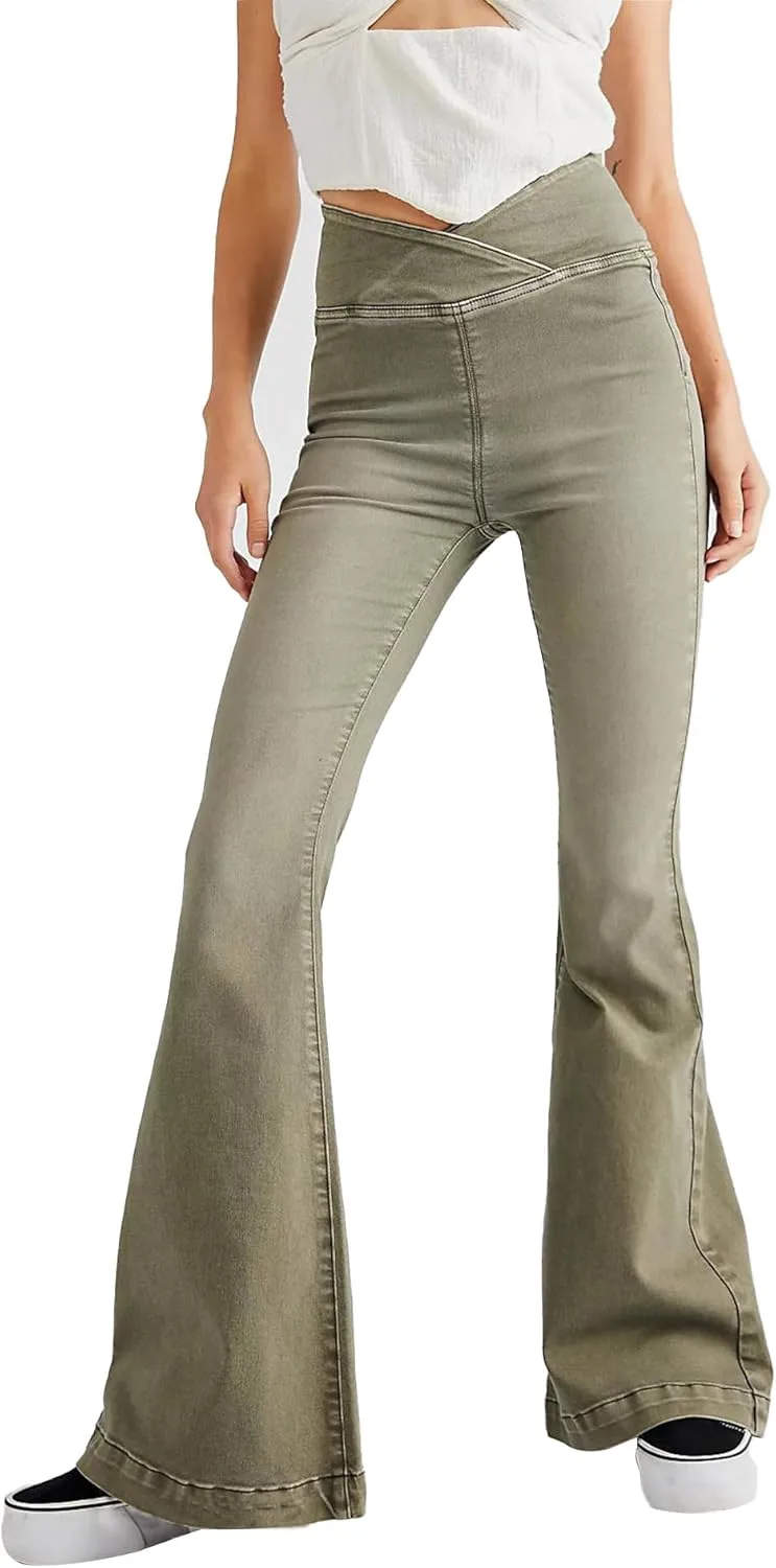 Женские расклешенные джинсы High Waisted с широкими штанинами ECDAHICC
Женские расклешенные джинсы High Waisted с широкими штанинами ECDAHICC