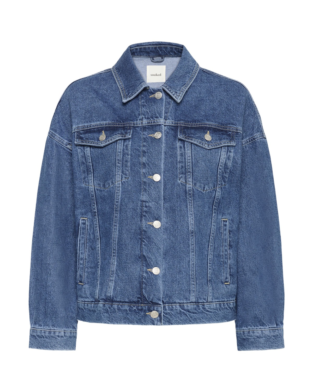 SOAKED IN LUXURY Куртка межсезонная 'SLNamira' в синем дениме
SOAKED IN LUXURY Куртка межсезонная 'SLNamira' в синем дениме